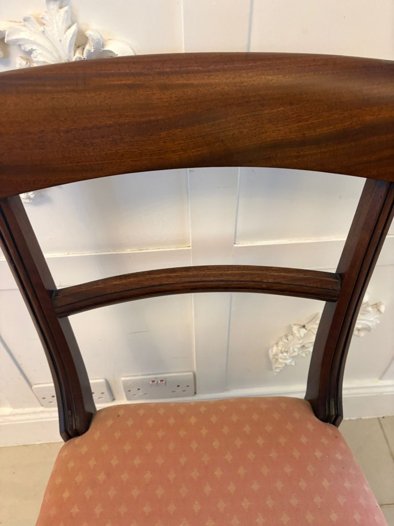 Antique Regency Set of Six Mahogany Dining Chairs - Image 11